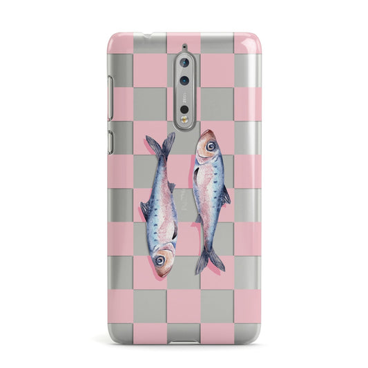 Pink Checkerboard Sardines Nokia Case