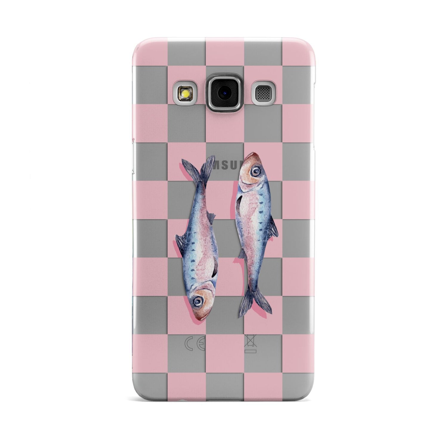 Pink Checkerboard Sardines Samsung Galaxy A3 Case