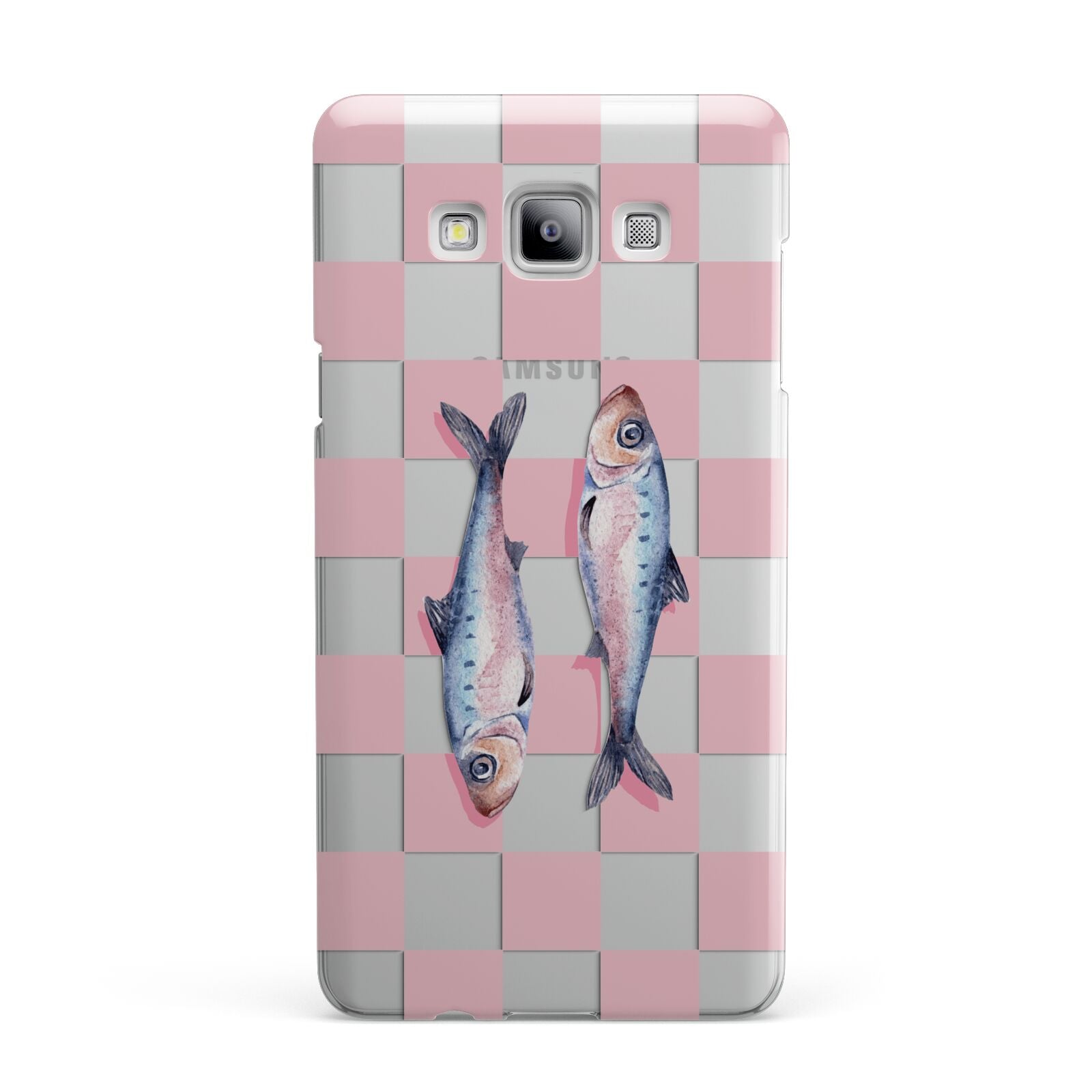 Pink Checkerboard Sardines Samsung Galaxy A7 2015 Case
