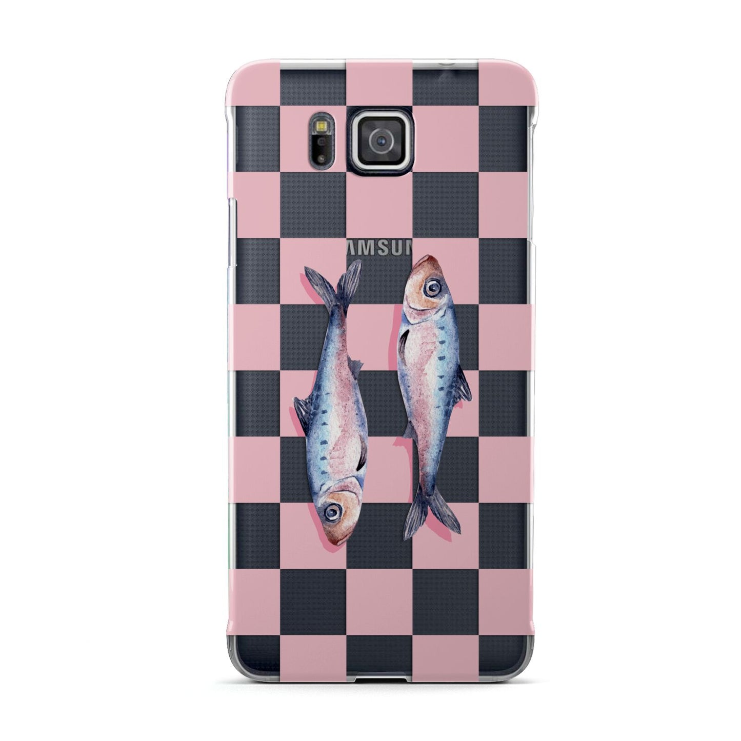 Pink Checkerboard Sardines Samsung Galaxy Alpha Case