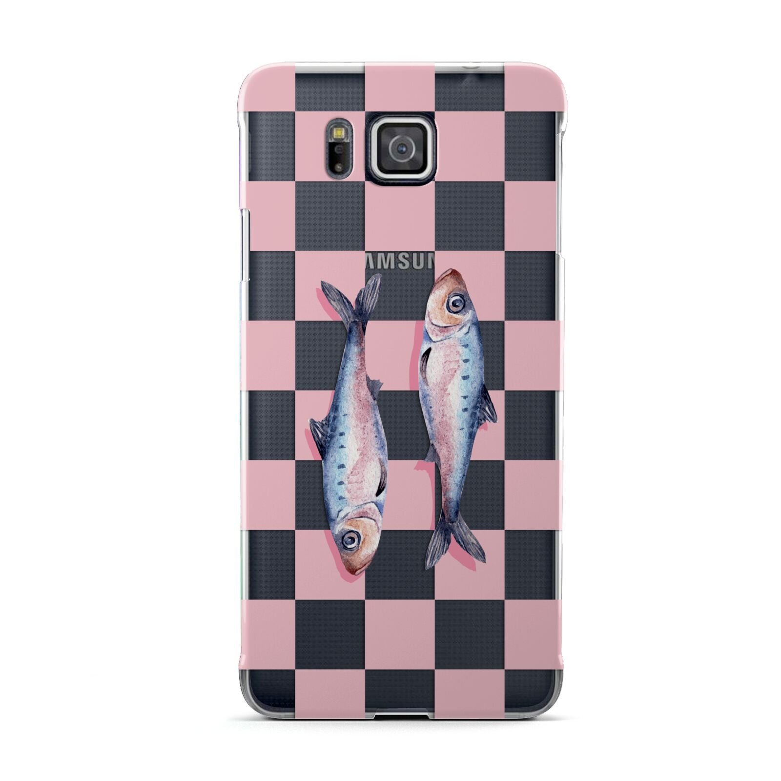 Pink Checkerboard Sardines Samsung Galaxy Alpha Case