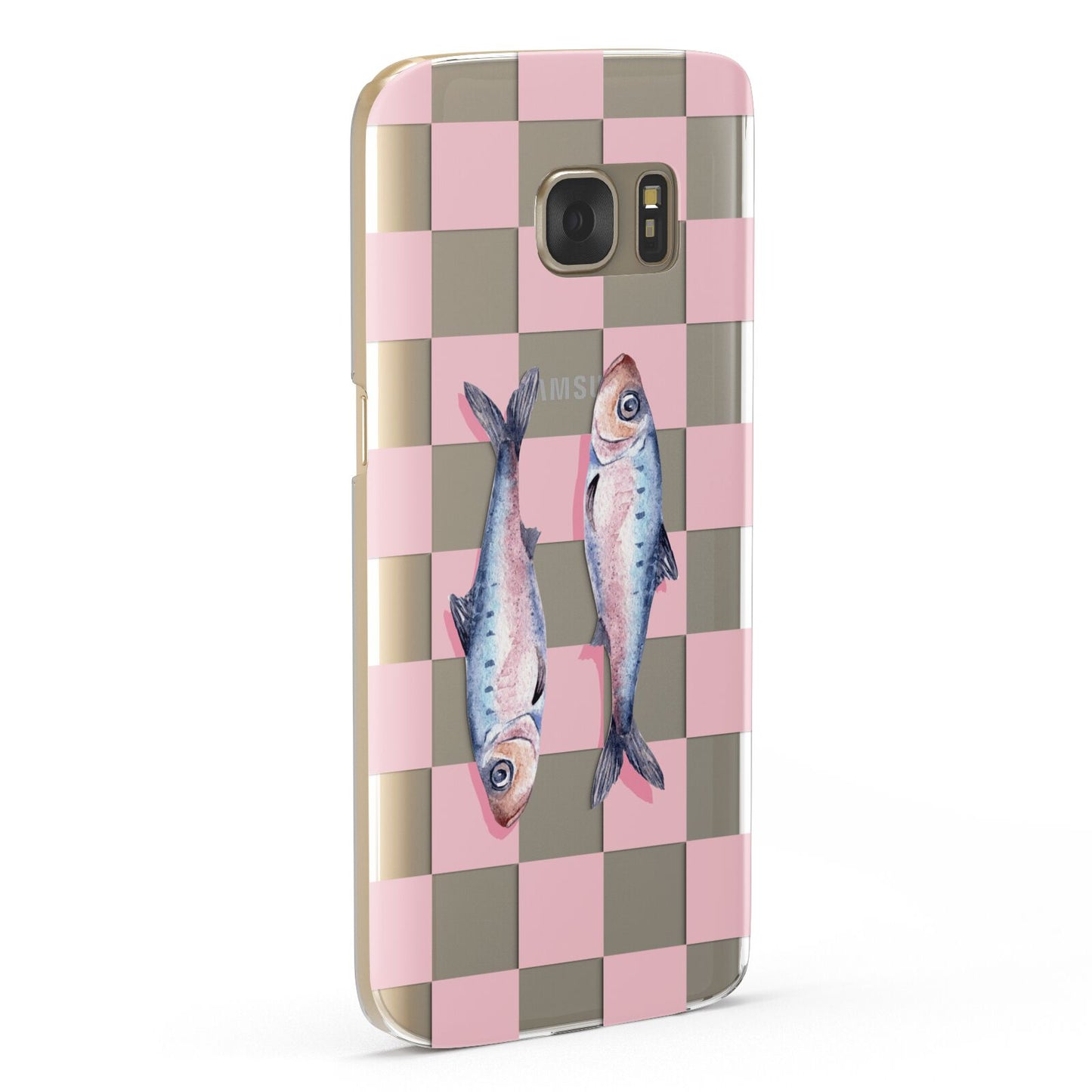 Pink Checkerboard Sardines Samsung Galaxy Case Fourty Five Degrees