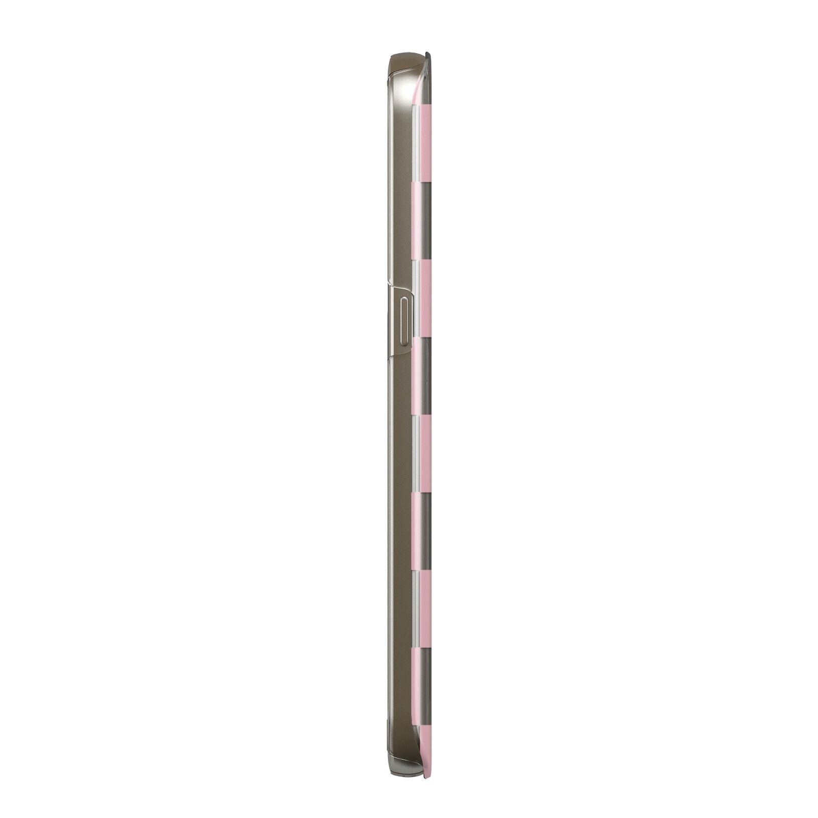 Pink Checkerboard Sardines Samsung Galaxy Case Side View