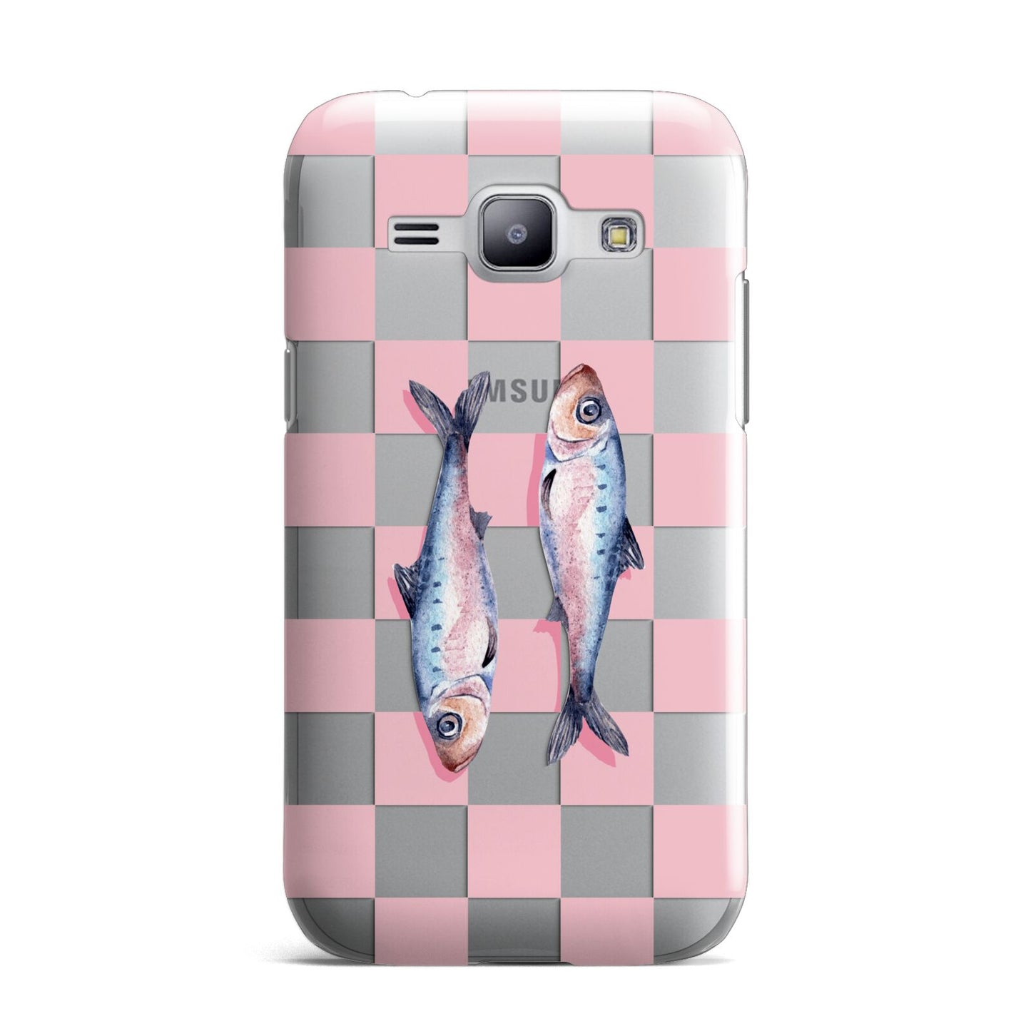 Pink Checkerboard Sardines Samsung Galaxy J1 2015 Case