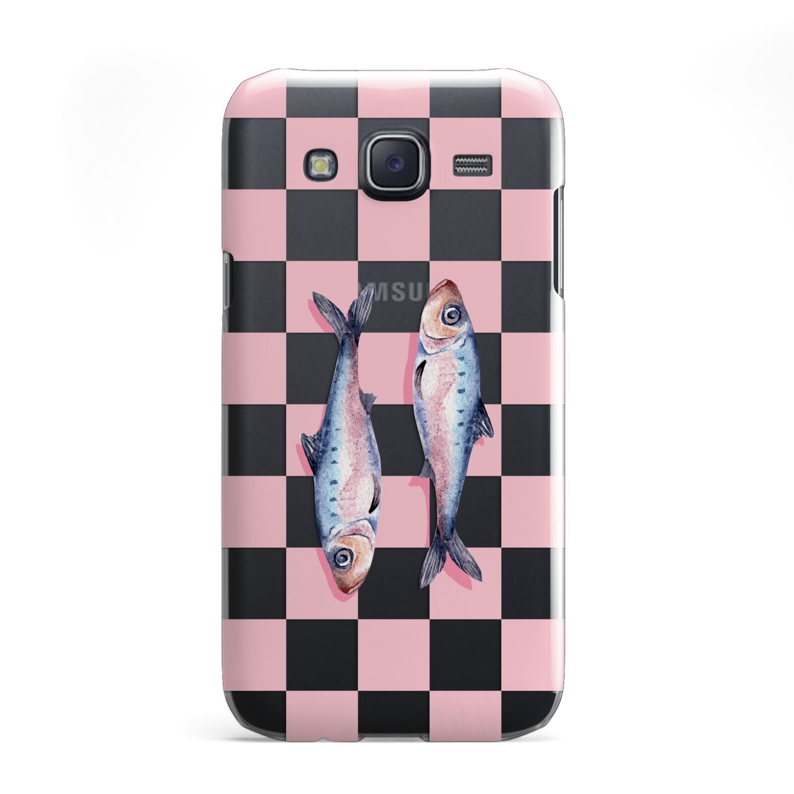 Pink Checkerboard Sardines Samsung Galaxy J5 Case
