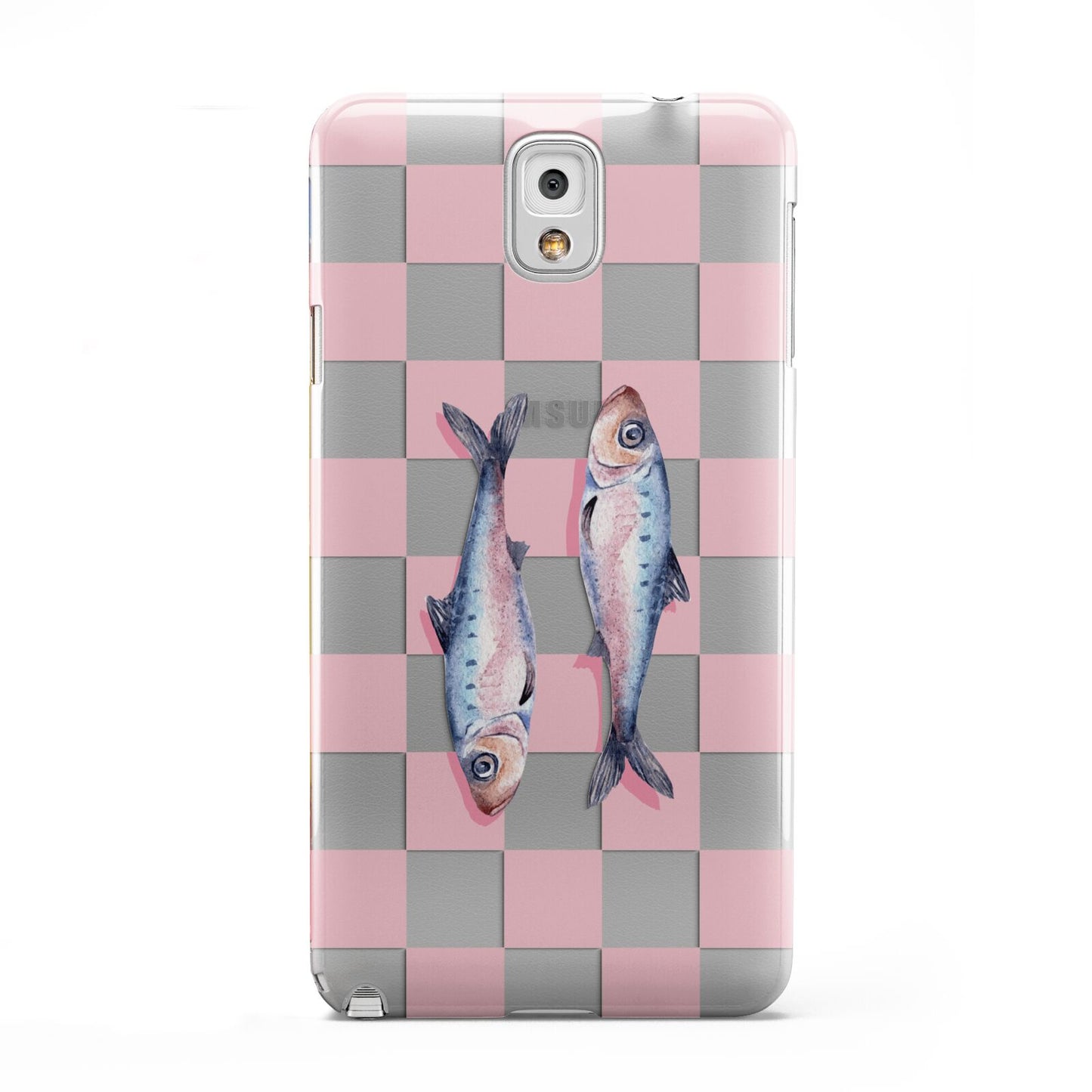 Pink Checkerboard Sardines Samsung Galaxy Note 3 Case
