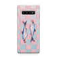 Pink Checkerboard Sardines Samsung Galaxy S10 Plus Case