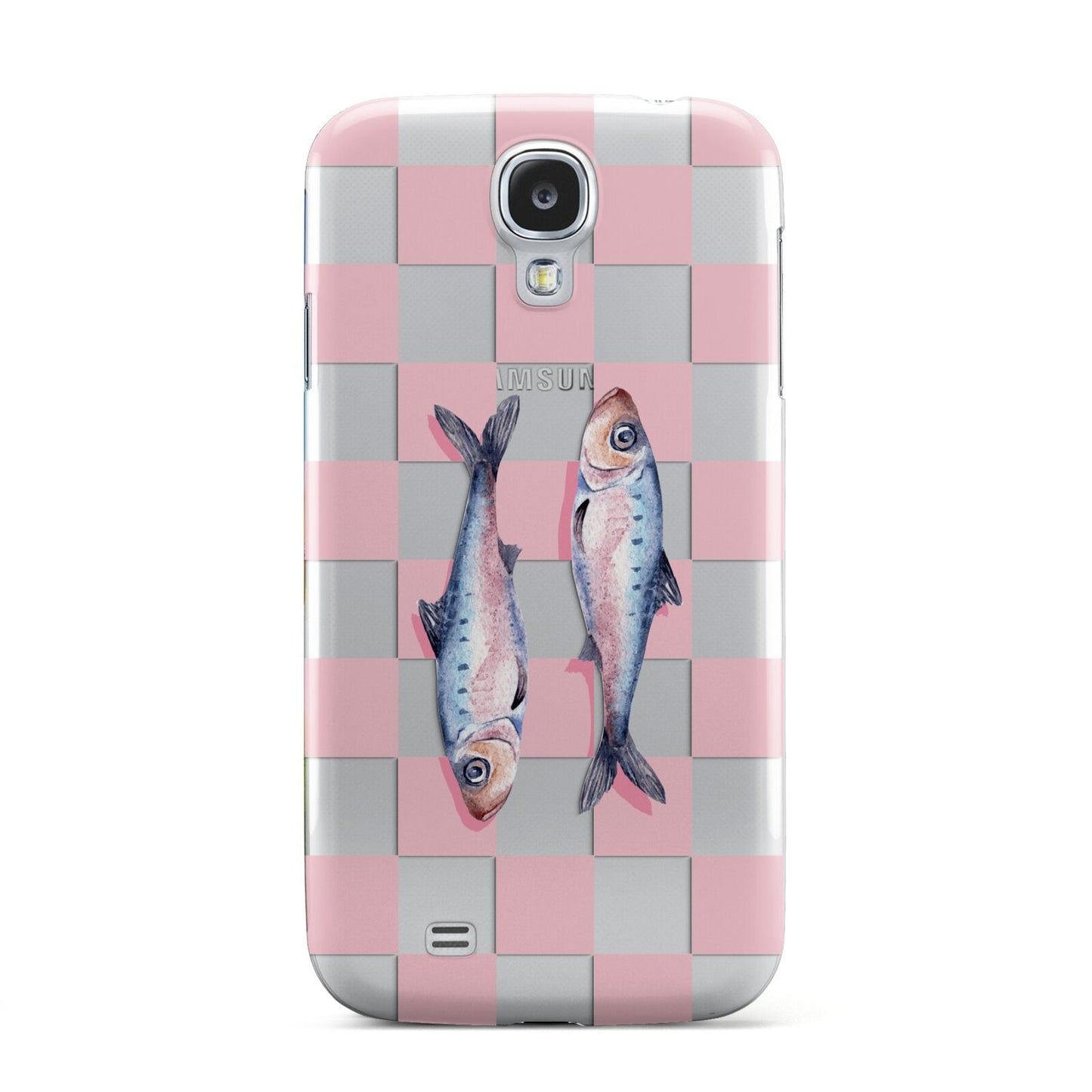 Pink Checkerboard Sardines Samsung Galaxy S4 Case