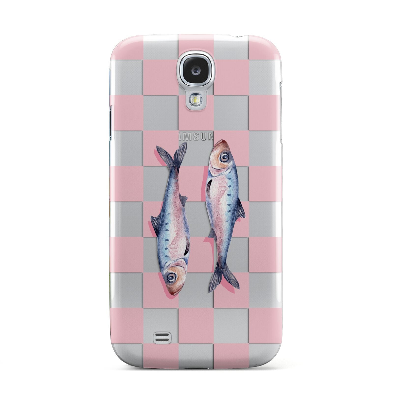 Pink Checkerboard Sardines Samsung Galaxy S4 Case