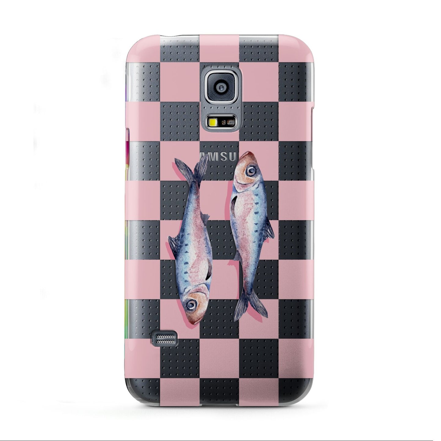 Pink Checkerboard Sardines Samsung Galaxy S5 Mini Case