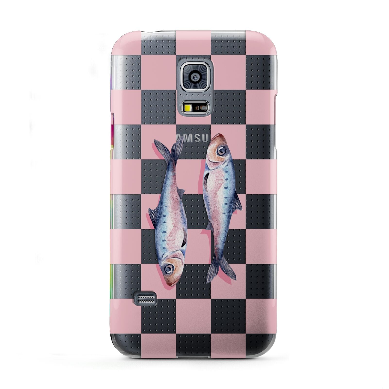 Pink Checkerboard Sardines Samsung Galaxy S5 Mini Case