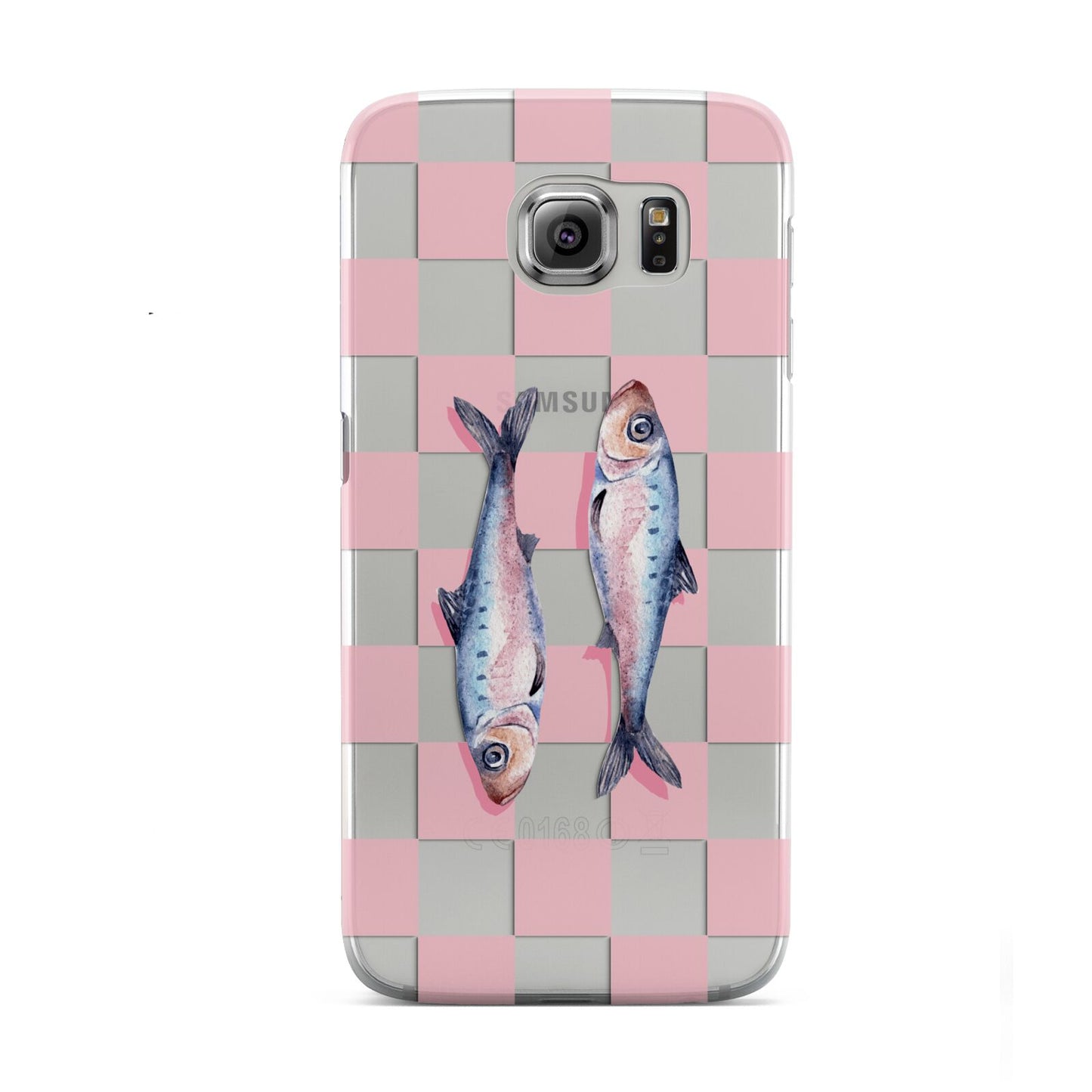 Pink Checkerboard Sardines Samsung Galaxy S6 Case