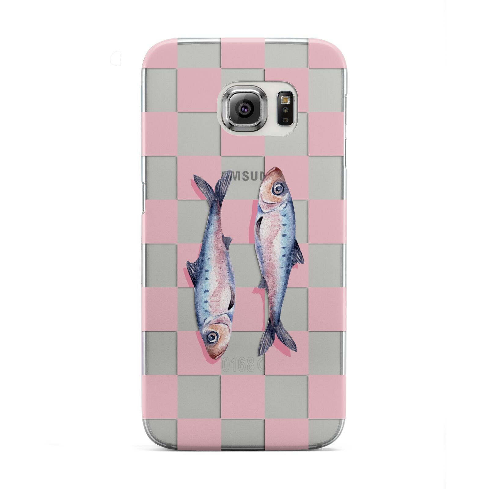 Pink Checkerboard Sardines Samsung Galaxy S6 Edge Case