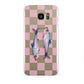 Pink Checkerboard Sardines Samsung Galaxy S7 Edge Case