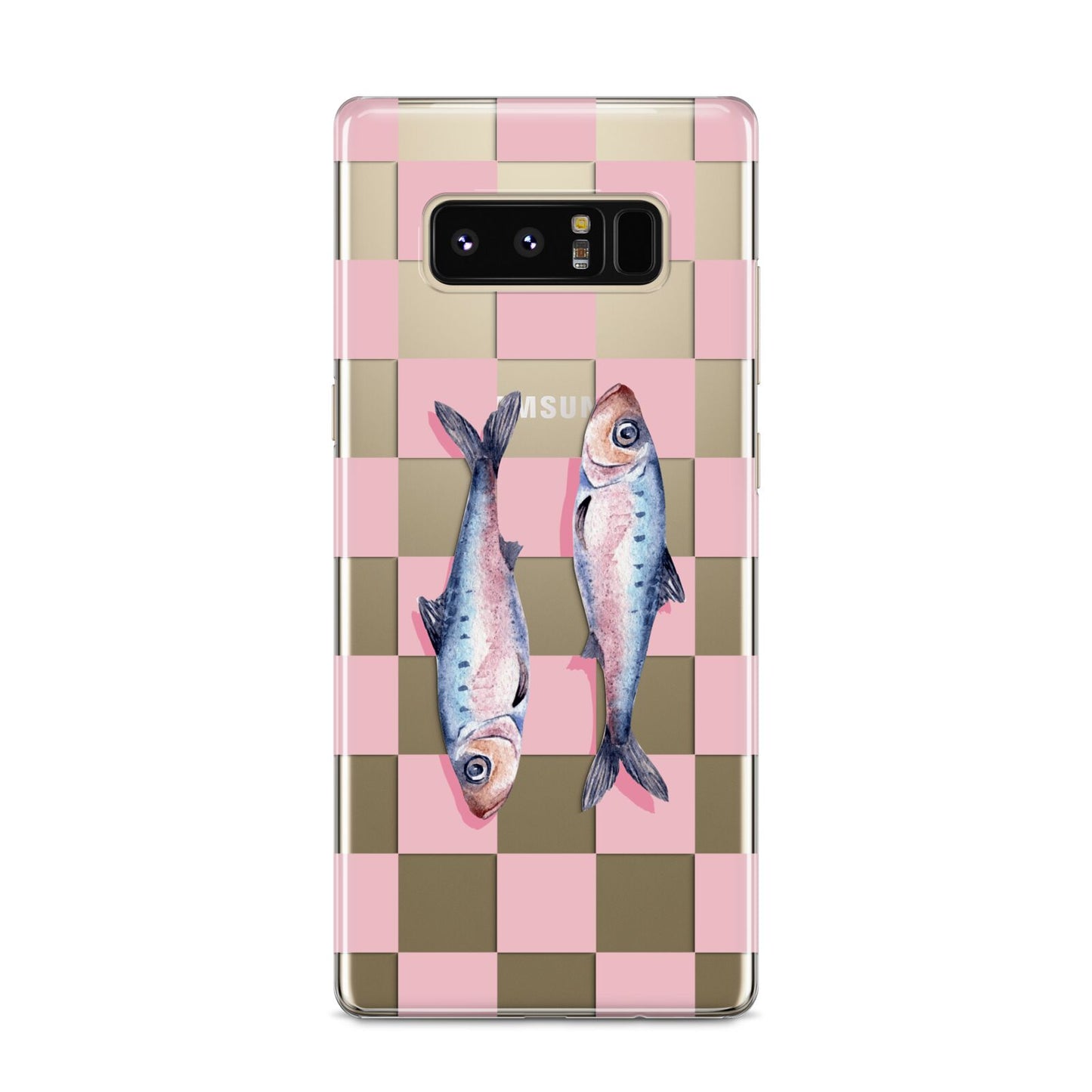 Pink Checkerboard Sardines Samsung Galaxy S8 Case