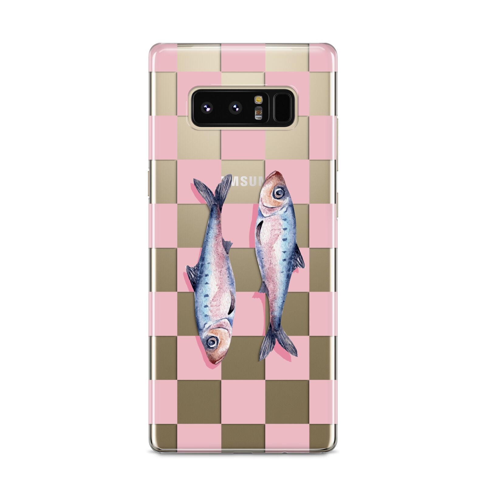 Pink Checkerboard Sardines Samsung Galaxy S8 Case