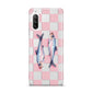 Pink Checkerboard Sardines Sony Xperia 10 III Case