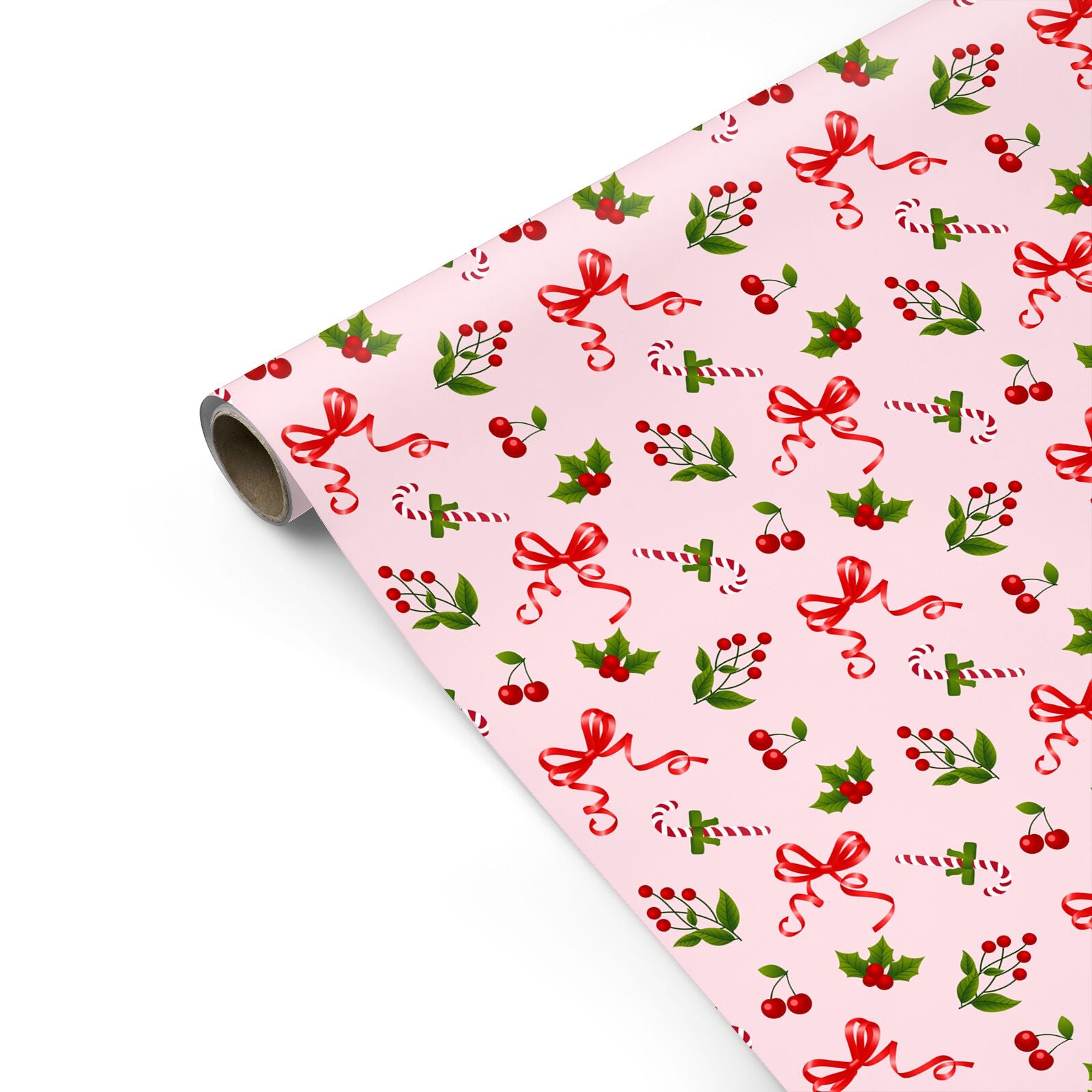Pink Christmas Assortment Personalised Gift Wrap