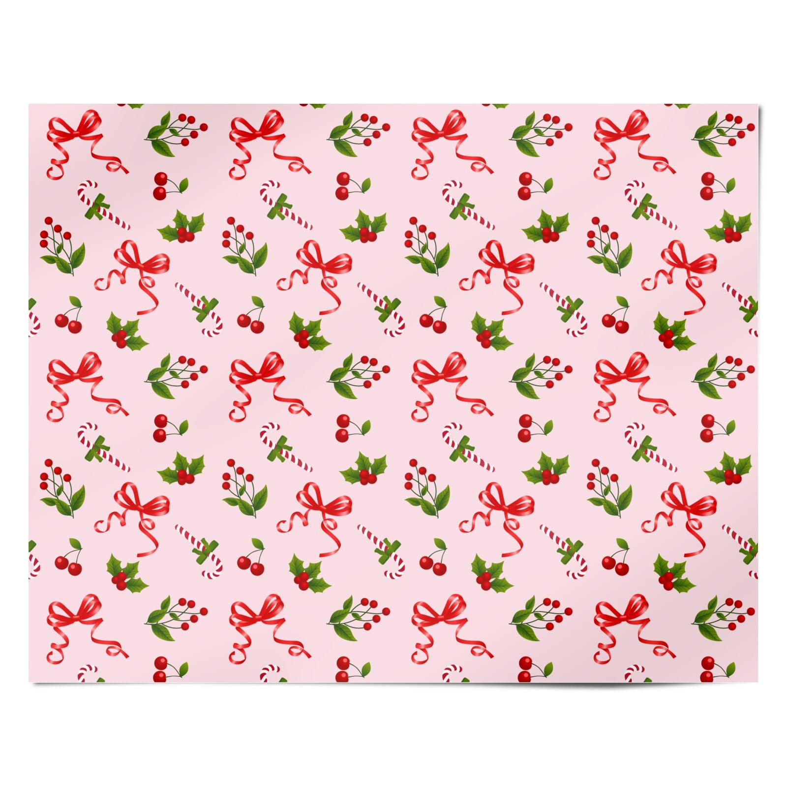 Pink Christmas Assortment Personalised Wrapping Paper Alternative