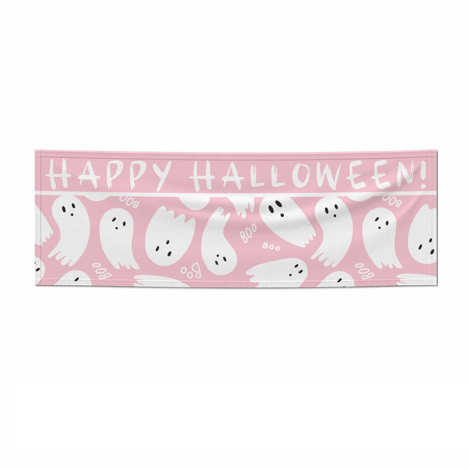 Pink Ghost 3x1 Paper Banner