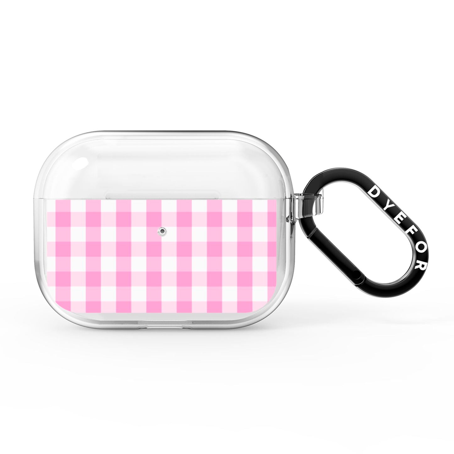 Pink Gingham Check AirPods Pro Clear Case
