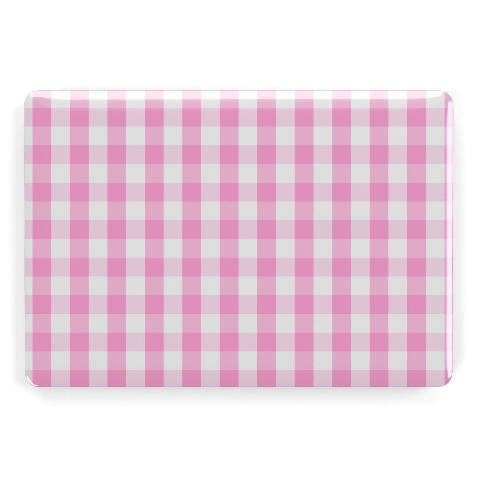 Pink Gingham Check Apple MacBook Case