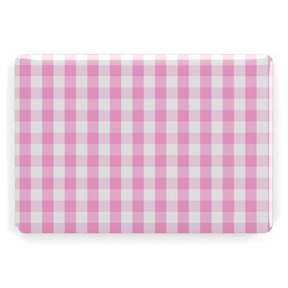 Pink Gingham Check Apple MacBook Case