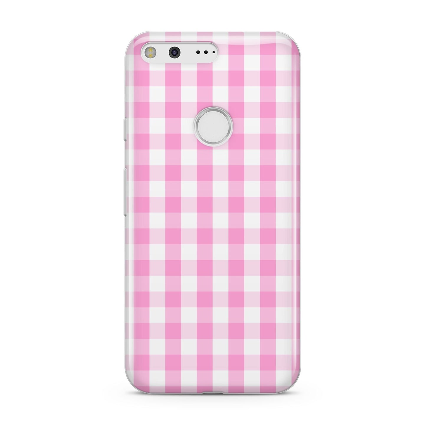 Pink Gingham Check Google Pixel Case