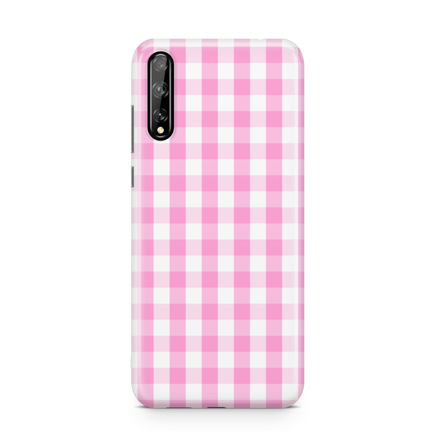 Pink Gingham Check Huawei Enjoy 10s Phone Case