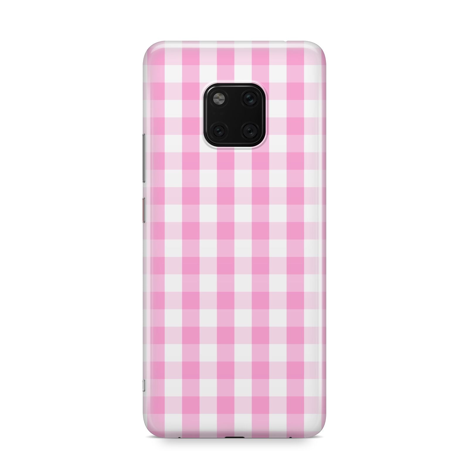 Pink Gingham Check Huawei Mate 20 Pro Phone Case