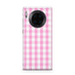 Pink Gingham Check Huawei Mate 30 Pro Phone Case