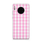 Pink Gingham Check Huawei Mate 30