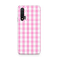 Pink Gingham Check Huawei Nova 6 Phone Case