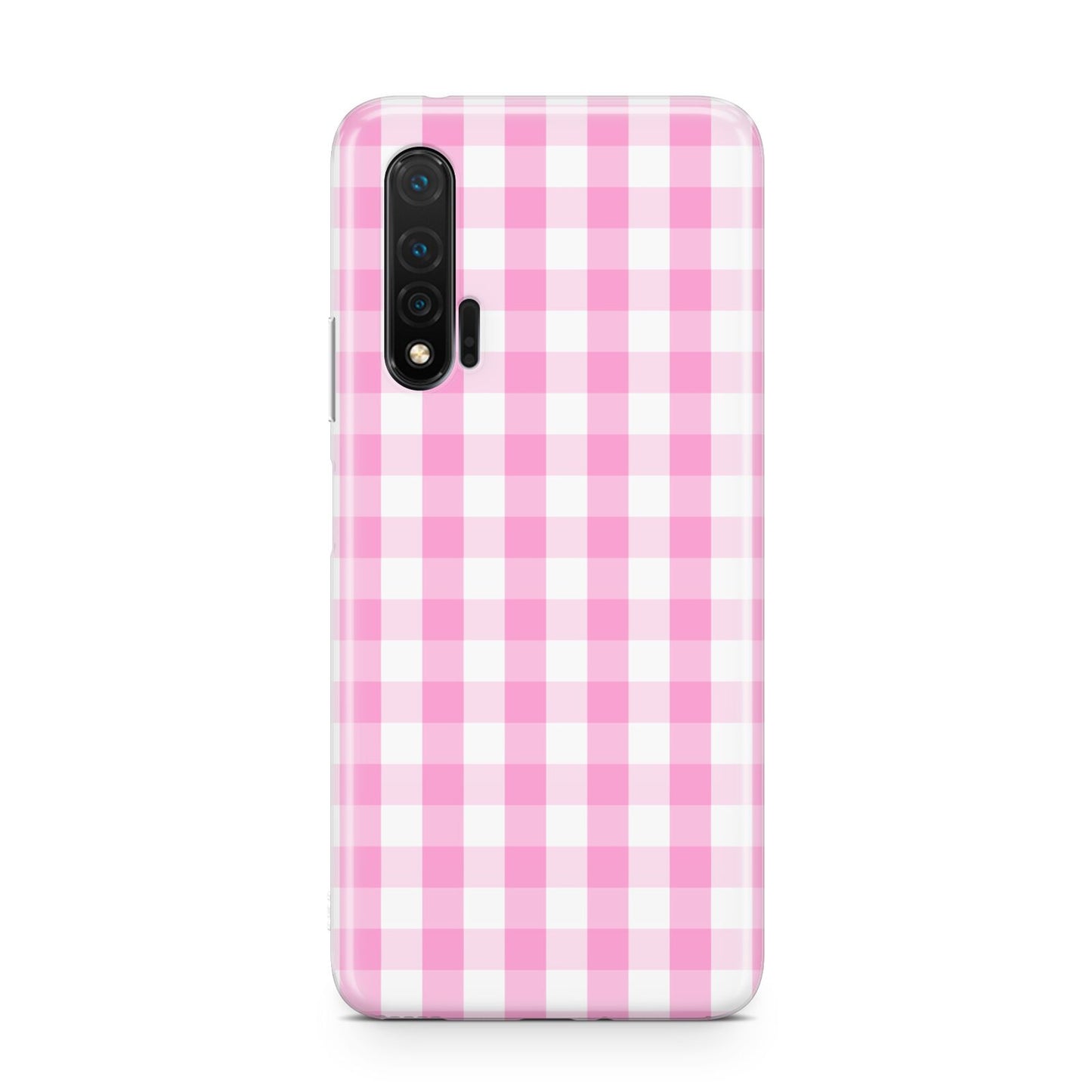 Pink Gingham Check Huawei Nova 6 Phone Case