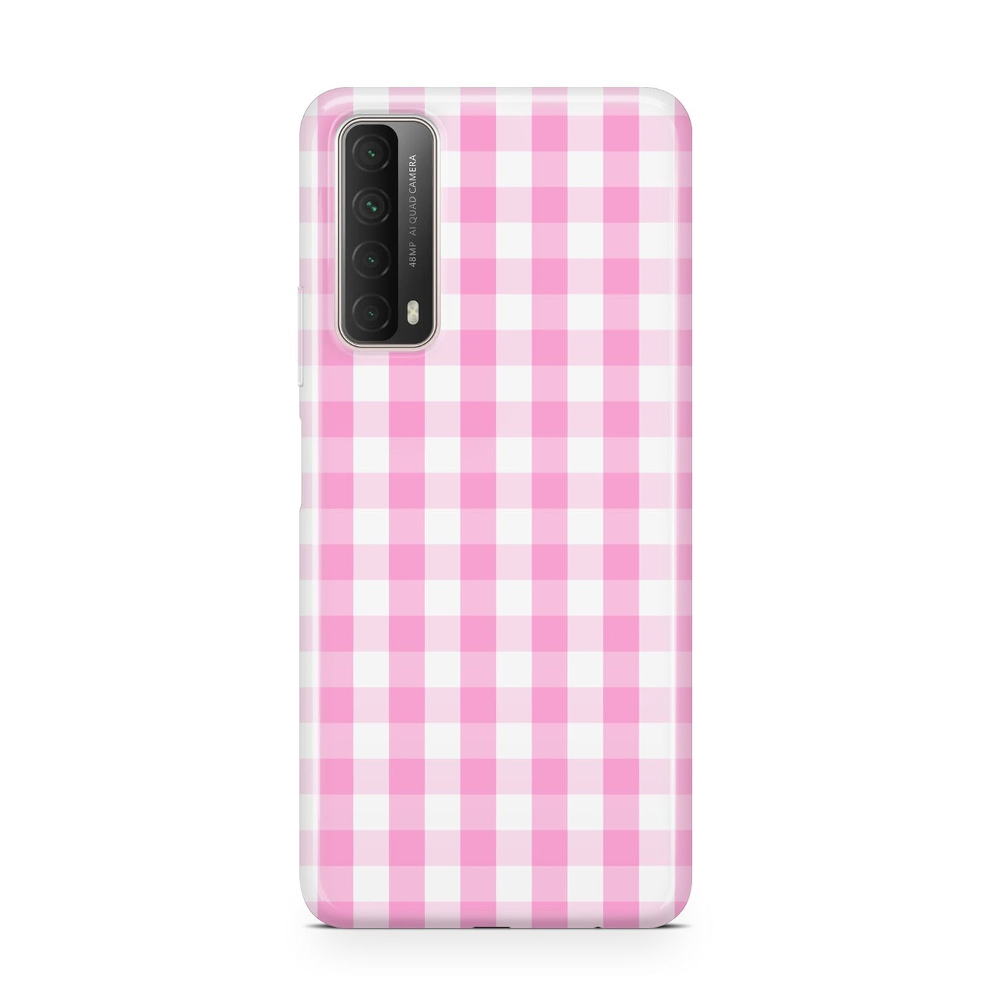 Pink Gingham Check Huawei P Smart 2021