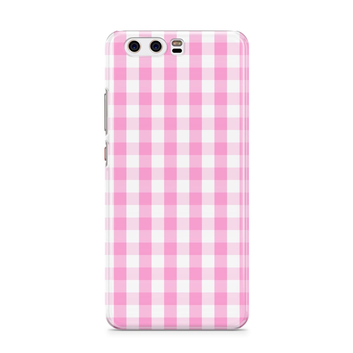 Pink Gingham Check Huawei P10 Phone Case