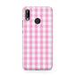 Pink Gingham Check Huawei P20 Lite Phone Case