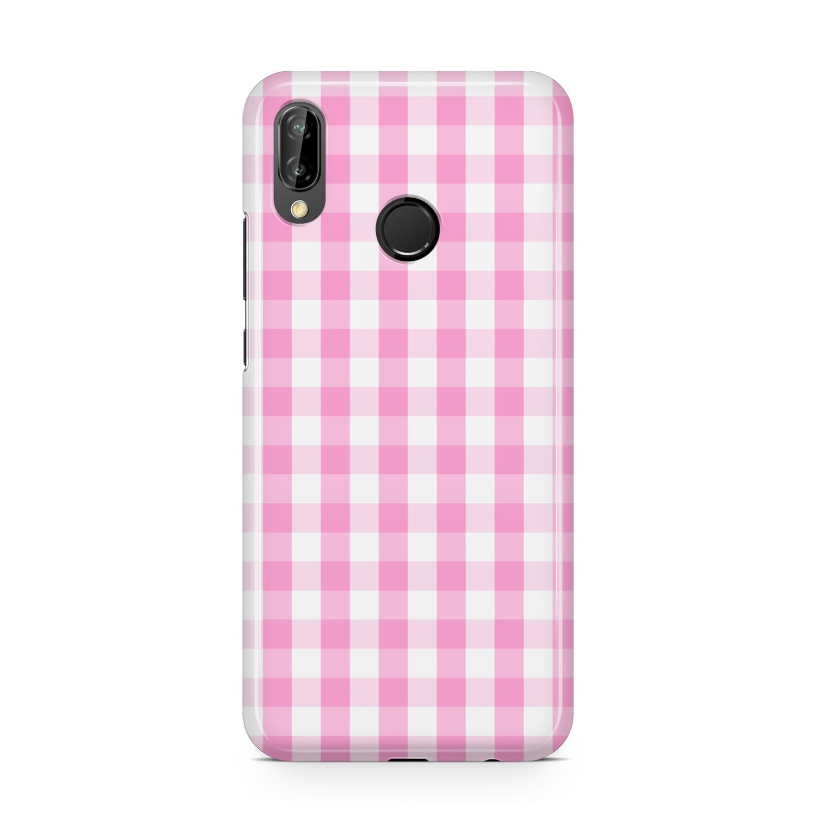 Pink Gingham Check Huawei P20 Lite Phone Case