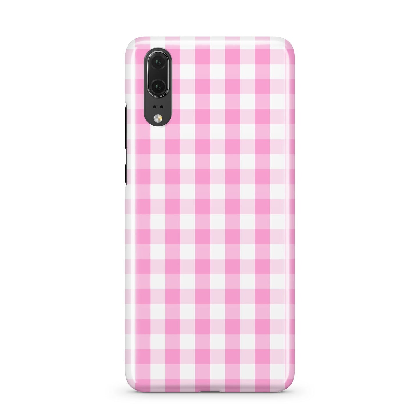 Pink Gingham Check Huawei P20 Phone Case