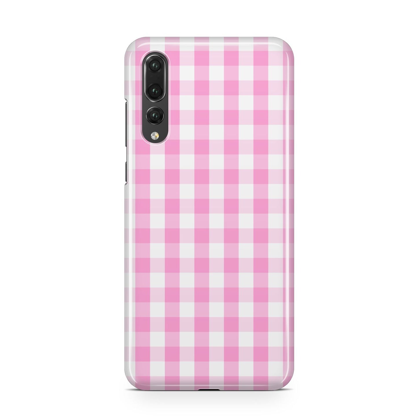 Pink Gingham Check Huawei P20 Pro Phone Case