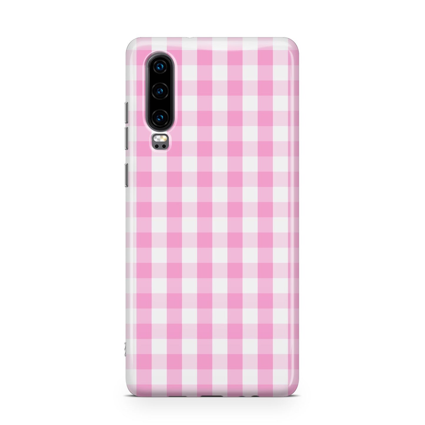 Pink Gingham Check Huawei P30 Phone Case