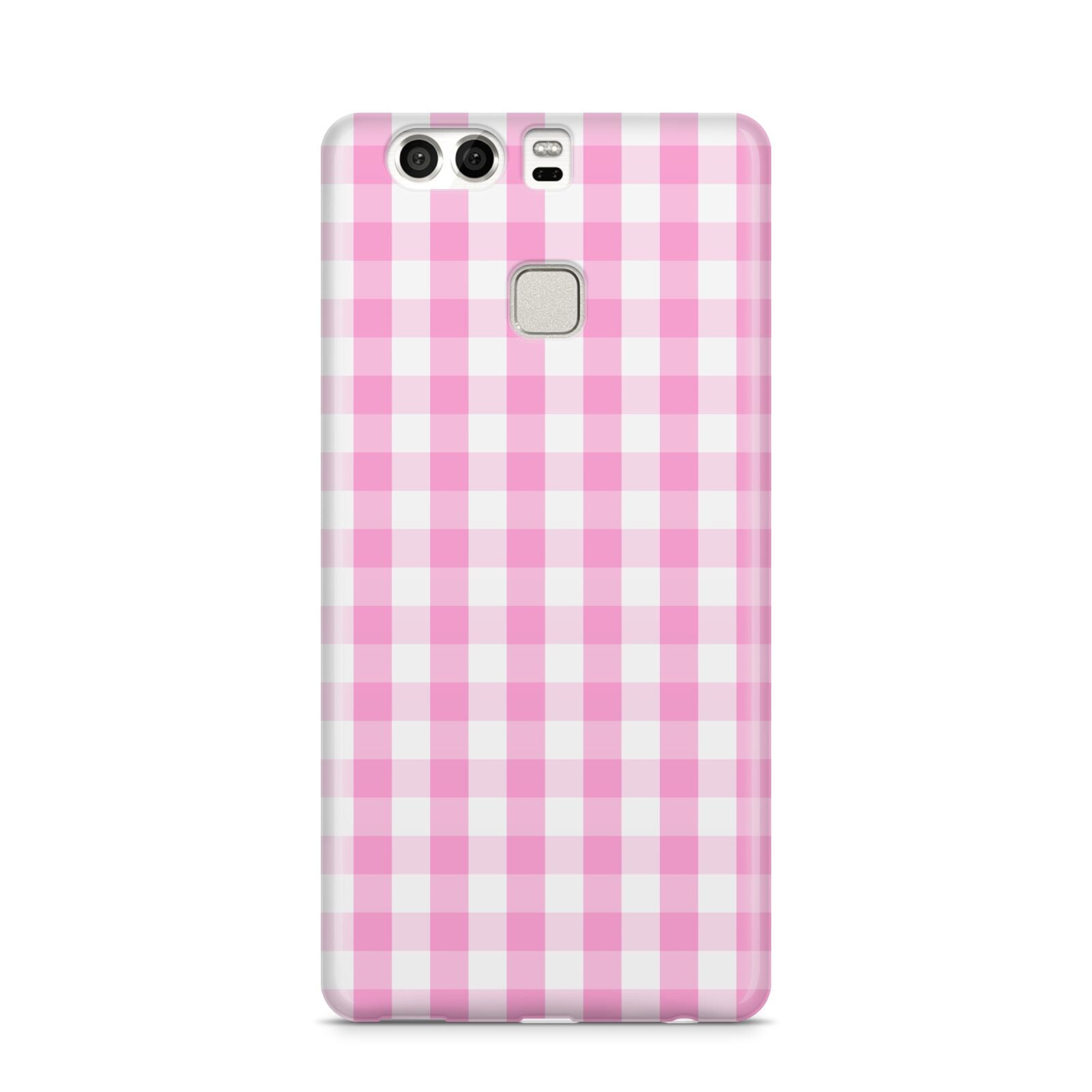 Pink Gingham Check Huawei P9 Case
