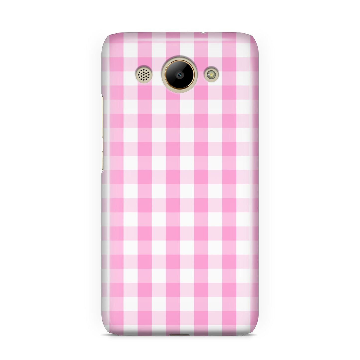 Pink Gingham Check Huawei Y3 2017