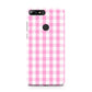 Pink Gingham Check Huawei Y7 2018