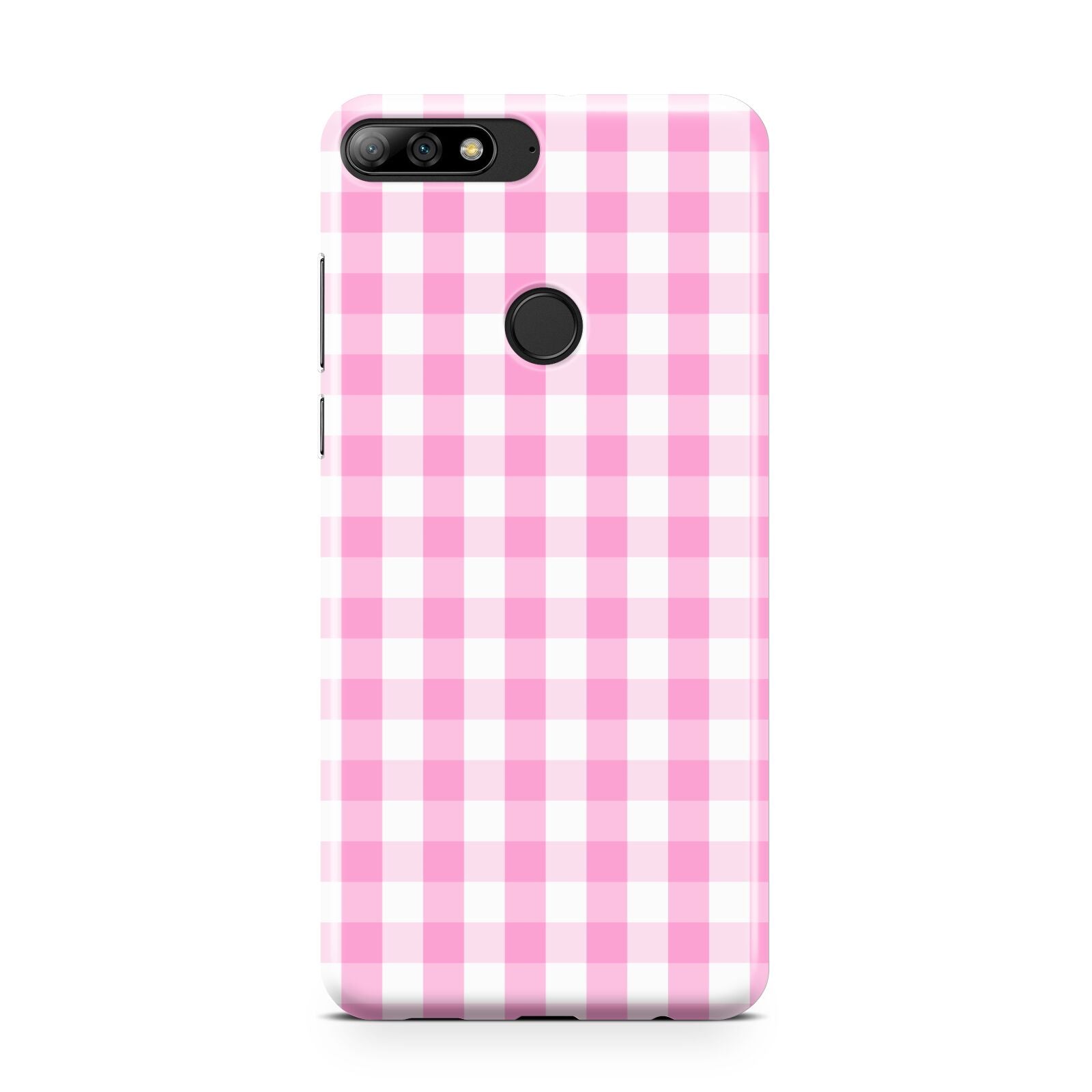 Pink Gingham Check Huawei Y7 2018
