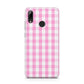Pink Gingham Check Huawei Y7 2019