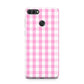 Pink Gingham Check Huawei Y9 2018