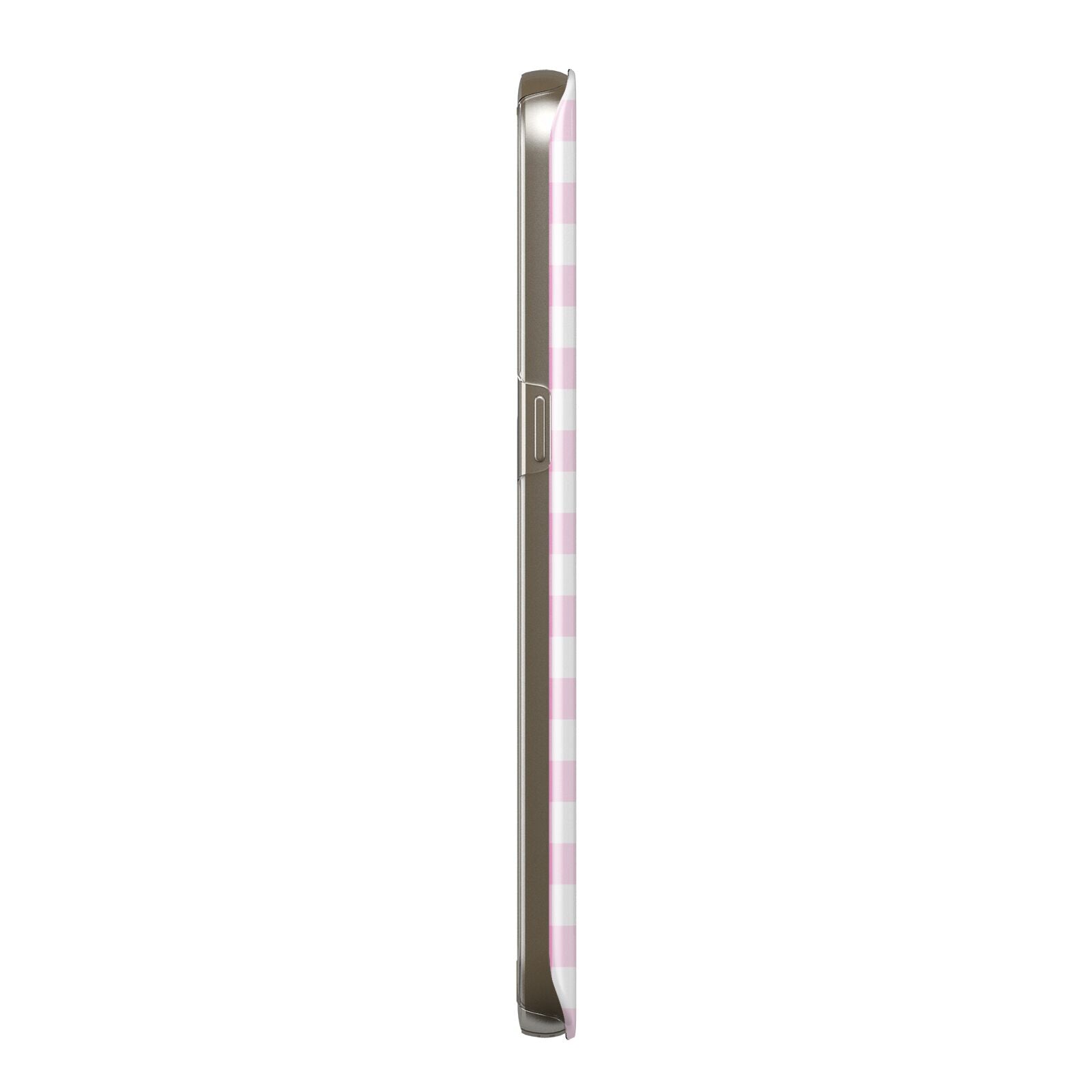 Pink Gingham Check Protective Samsung Galaxy Case Side Angle