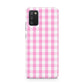 Pink Gingham Check Samsung A02s Case