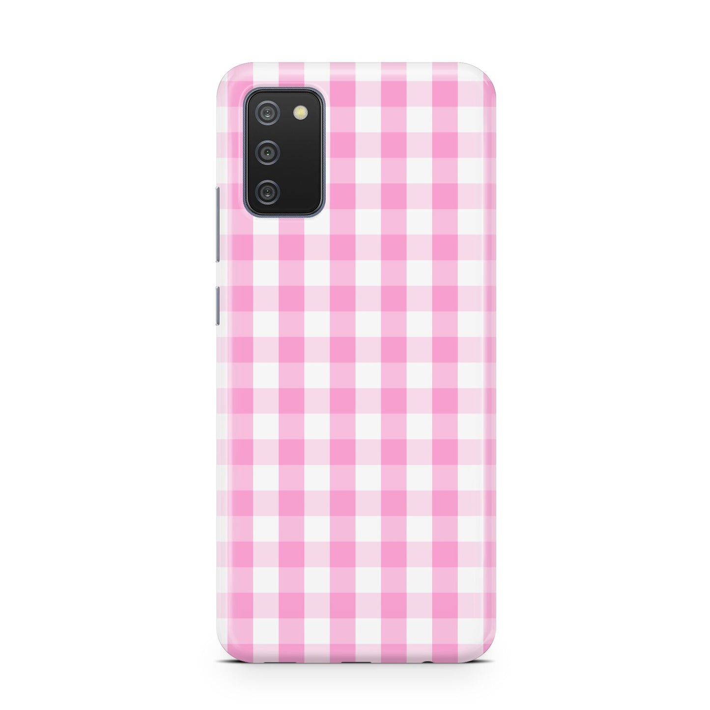 Pink Gingham Check Samsung A02s Case